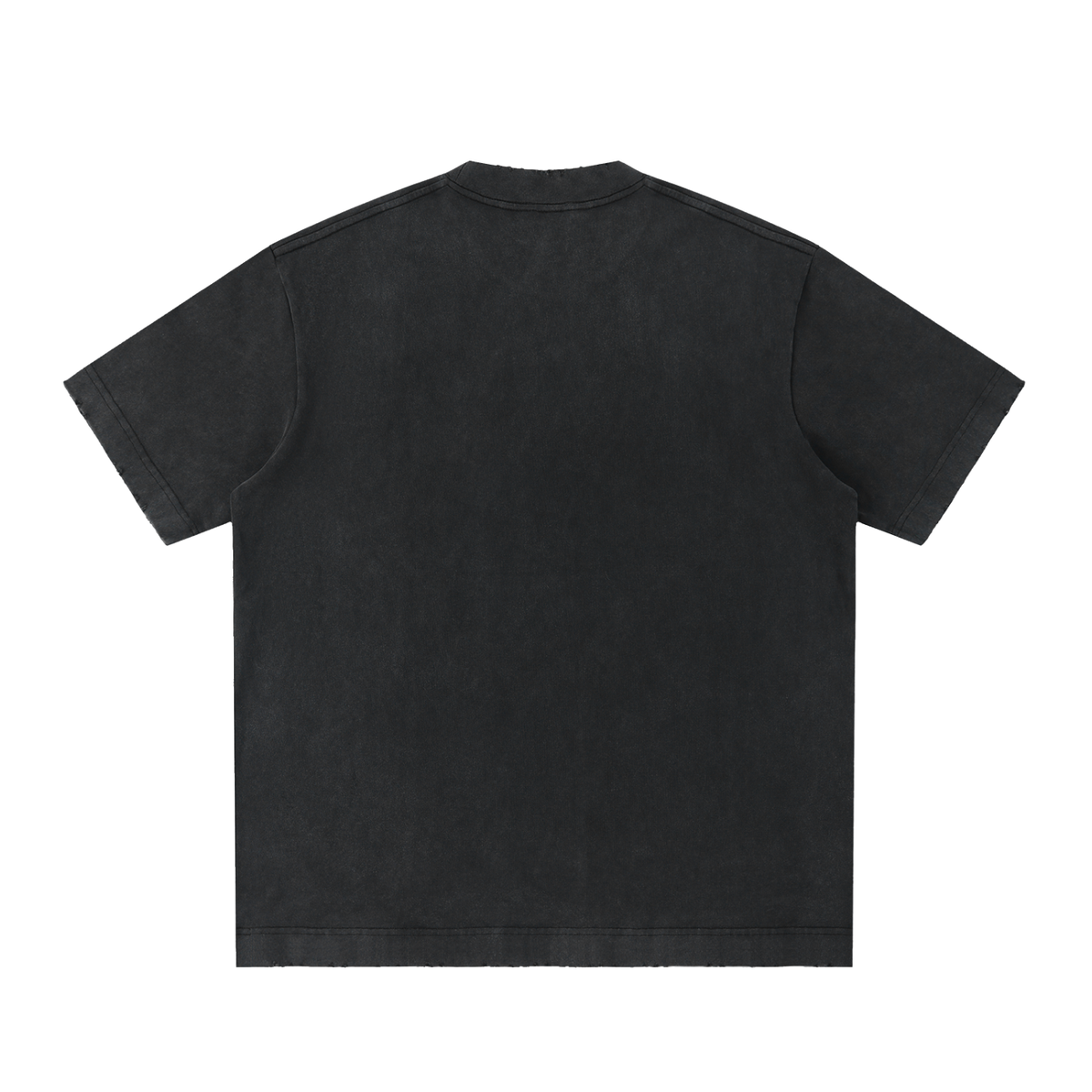 The Baseline Heavyweight Tee in vintage-wash Black — back