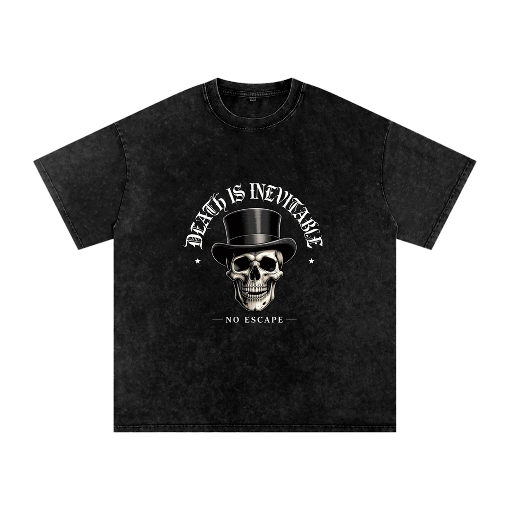 The Rally Tee in Snow Wash Black — front