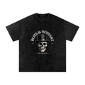The Rally Tee in Snow Wash Black — front