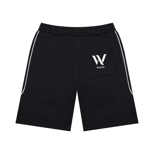 Unisex Piping Color Block Shorts
