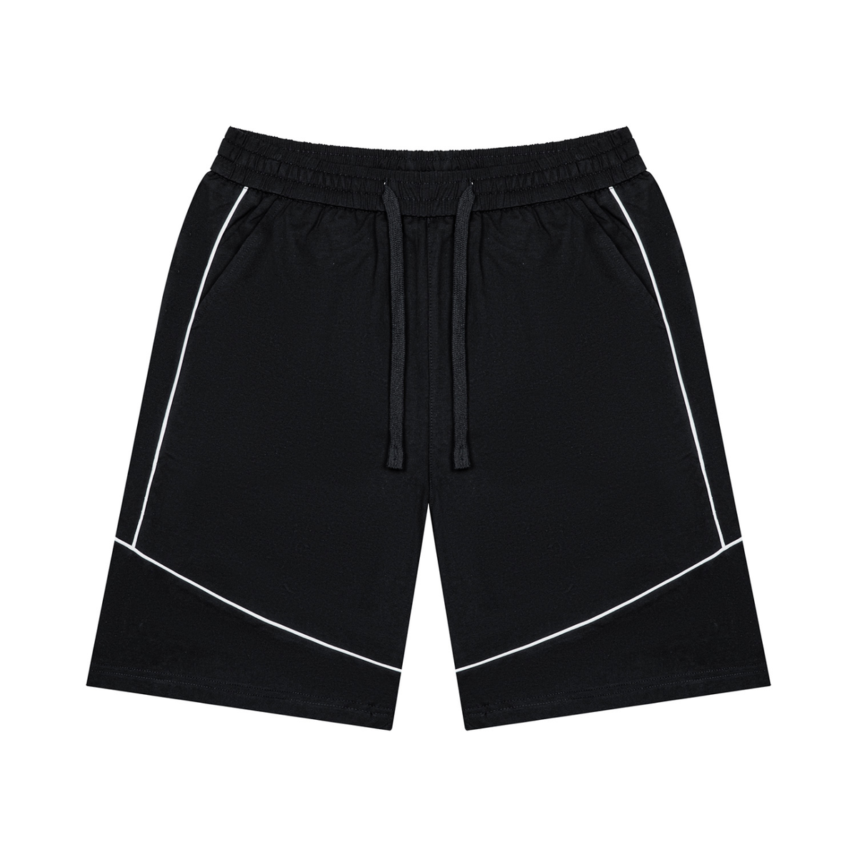 Unisex Piping Color Block Shorts