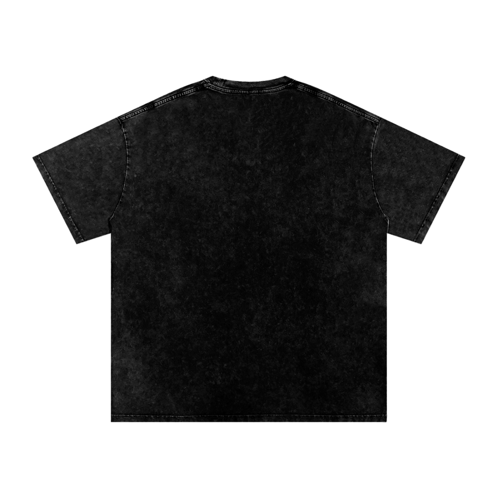 The Rally Tee in Snow Wash Black — back